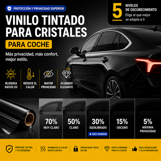 Lámina Solar Tintada para Cristales UV 50×3 m