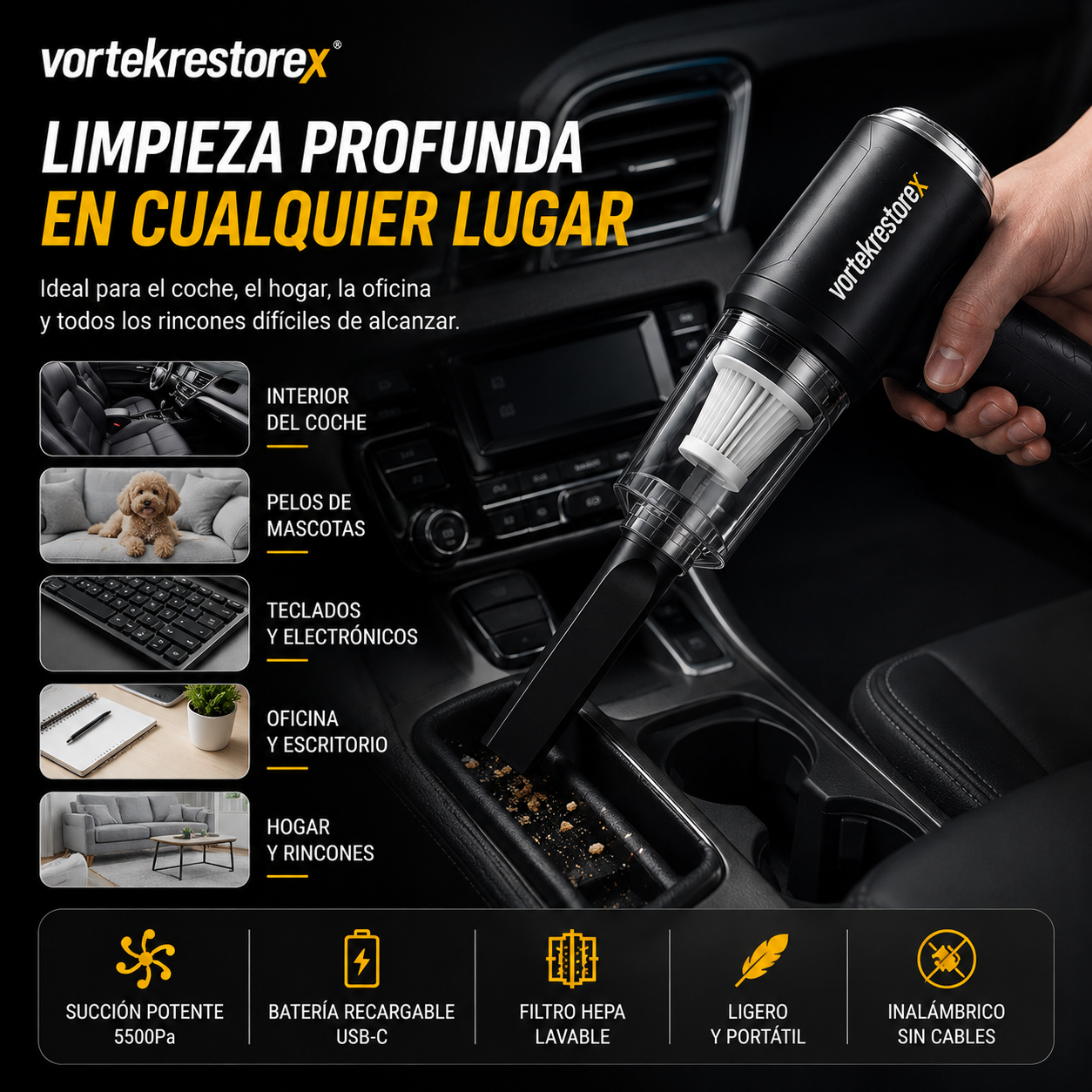 Aspirador inalámbrico portátil Vortek Vac X1™