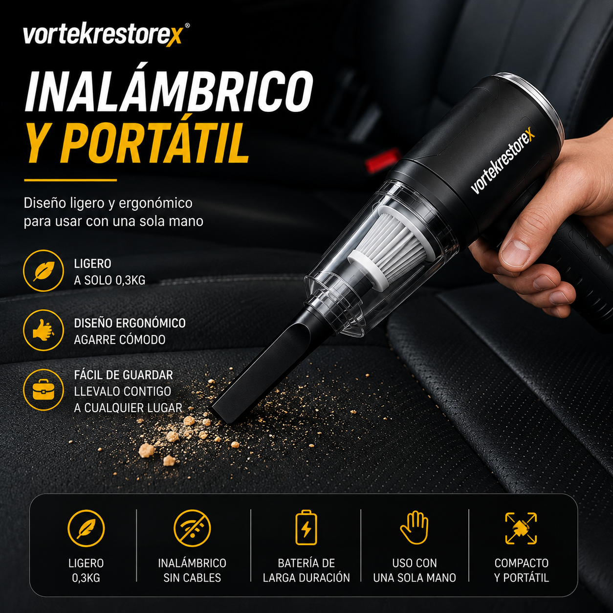 Aspirador inalámbrico portátil Vortek Vac X1™
